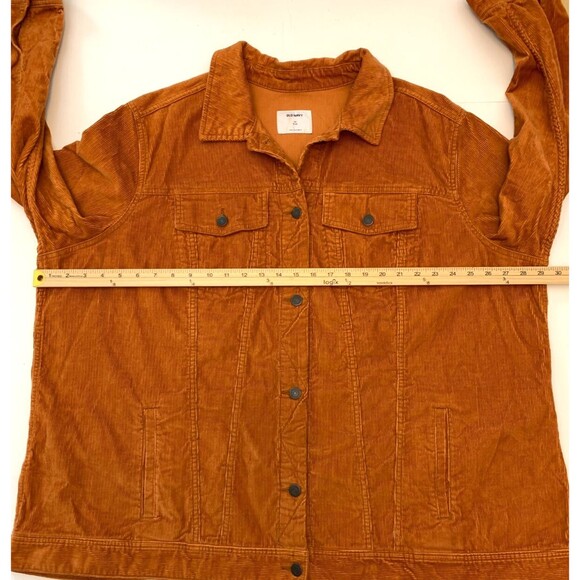 Old Navy Corduroy Jacket Womens 4X Plus Trucker Shacket Button Relaxed Cotton - Picture 4 of 9